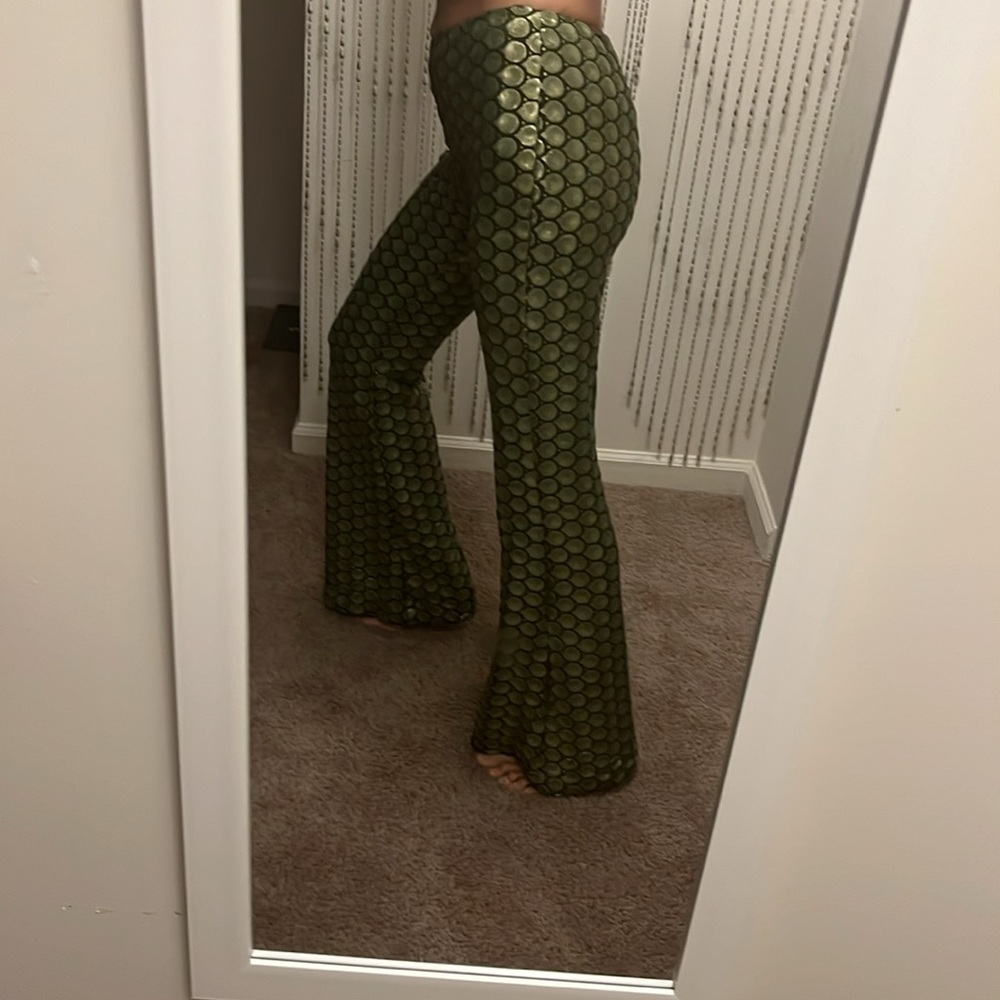 Free People sz zero sequin embroidered flare pants - Picture 4 of 6